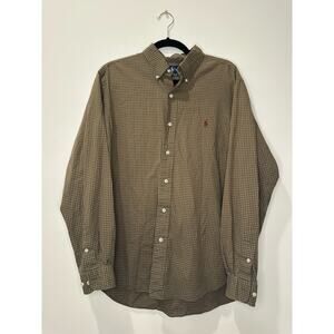Retro Vintage Look Polo Button Down Size 16.5/ L